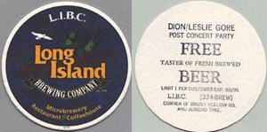 beer coaster from Long Island Farm Brewery ( NY-LIJR-5B )