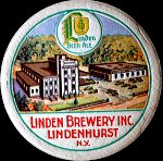 beer coaster from Lion Brewery of New York City ( NY-LIND-2A )