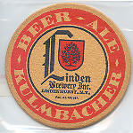 beer coaster from Lion Brewery of New York City ( NY-LIND-4 )