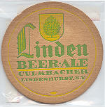 beer coaster from Lion Brewery of New York City ( NY-LIND-5 )