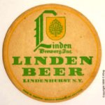 beer coaster from Lion Brewery of New York City ( NY-LIND-6 )