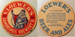 beer coaster from Long Beach Brewing Co. ( NY-LOEW-1 )