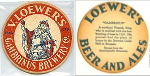 beer coaster from Long Beach Brewing Co. ( NY-LOEW-2A )