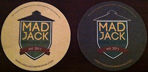 beer coaster from Malt River Brewing Co. ( NY-MADJ-1 )