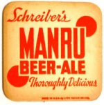 beer coaster from Schusler, John, Brewing Co. ( NY-MAN-3A )