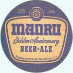 beer coaster from Schusler, John, Brewing Co. ( NY-MAN-5 )