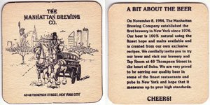 beer coaster from Maple Brewing ( NY-MANH-1 )