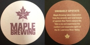 beer coaster from Market Street Brewing Co.  ( NY-MAPL-1 )