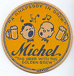 beer coaster from Middle Ages Brewing Co. ( NY-MICH-4 )