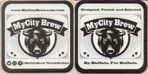 beer coaster from Mystic Hills Brewing ( NY-MYCI-1 )