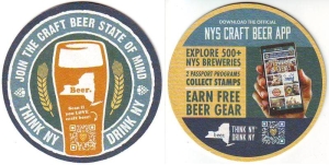 beer coaster from New Yorker Brewing Co ( NY-NEWR-1 )