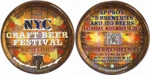 beer coaster from Obercreek Brewing Co ( NY-NYCC-1 )