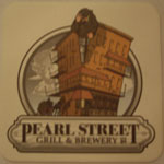 beer coaster from Peconic County Brewing ( NY-PERL-5 )