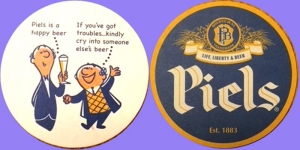 beer coaster from Pilser Brewing Co., Inc. ( NY-PIEB-3 )