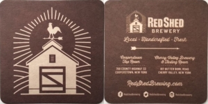 beer coaster from Reifenberg Brewing ( NY-REDS-1 )