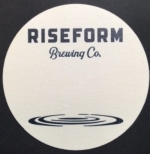 beer coaster from Rising Storm Brewing ( NY-RISE-1 )