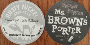 beer coaster from Sackets Harbor Brewing Co. (1812 Brewing Co.) ( NY-RNKL-2 )