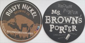 beer coaster from Sackets Harbor Brewing Co. (1812 Brewing Co.) ( NY-RNKL-3 )