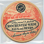 beer coaster from Rock Valley Brewing Company ( NY-ROC-3A )