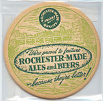 beer coaster from Rock Valley Brewing Company ( NY-ROC-3F )