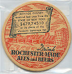 beer coaster from Rock Valley Brewing Company ( NY-ROC-5A )