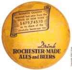 beer coaster from Rock Valley Brewing Company ( NY-ROC-5D )