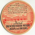 beer coaster from Rock Valley Brewing Company ( NY-ROC-6A )