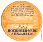 beer coaster from Rock Valley Brewing Company ( NY-ROC-6E )