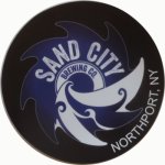 beer coaster from Saranac ( NY-SAND-1 )