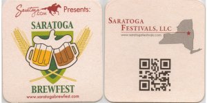 beer coaster from Saratoga Brewing Co. (Olde) ( NY-SARA-2012 )