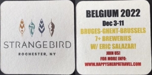 beer coaster from Strong Rope Brewery ( NY-STRA-3 )