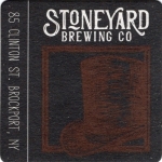 beer coaster from Stony Point Brewing Co ( NY-SYARD-2 )