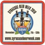 beer coaster from Syracuse Brewery Inc. ( NY-SYRA-2 )