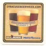 beer coaster from Syracuse Brewery Inc. ( NY-SYRA-2008 )