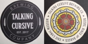 beer coaster from Tap Room Restaurant & Brewery Corp. ( NY-TALK-3 )