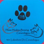 beer coaster from Threes Brewing ( NY-THRH-2 )