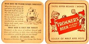 beer coaster from Trouble Brewing Co ( NY-TMR-81 )