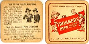 beer coaster from Trouble Brewing Co ( NY-TMR-82 )