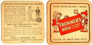 beer coaster from Trouble Brewing Co ( NY-TMR-89 )