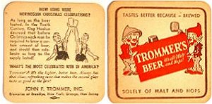 beer coaster from Trouble Brewing Co ( NY-TMR-91 )