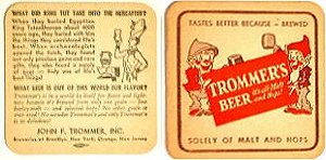 beer coaster from Trouble Brewing Co ( NY-TMR-92 )