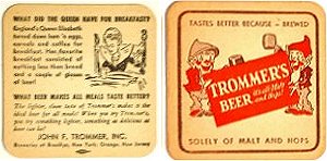 beer coaster from Trouble Brewing Co ( NY-TMR-93 )