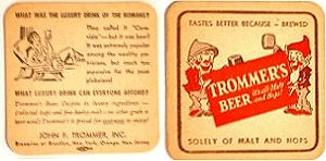 beer coaster from Trouble Brewing Co ( NY-TMR-94 )