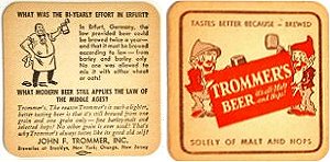 beer coaster from Trouble Brewing Co ( NY-TMR-95 )