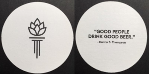 beer coaster from Transmitter Brewing Co ( NY-TORC-2 )