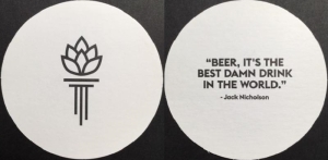 beer coaster from Transmitter Brewing Co ( NY-TORC-4 )