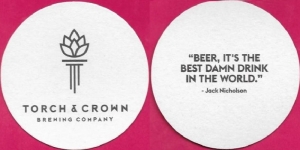 beer coaster from Transmitter Brewing Co ( NY-TORC-8 )