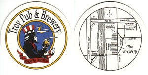 beer coaster from Tsingchuen Brewing Co ( NY-TROY-3 )