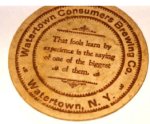 beer coaster from Wayland Brewing Co. ( NY-WCB-1 )