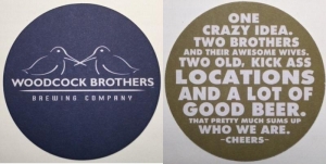 beer coaster from Woodland Hop Farm & Fermentation ( NY-WCO-3 )